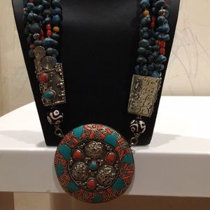 Tribal Jewel ethnic handmade Nepali Necklace rare!